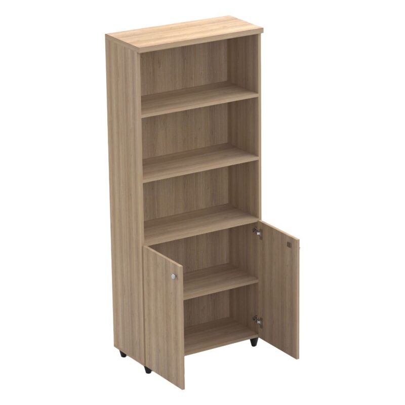 İki Raflı Yarım Kapaklı Dolap