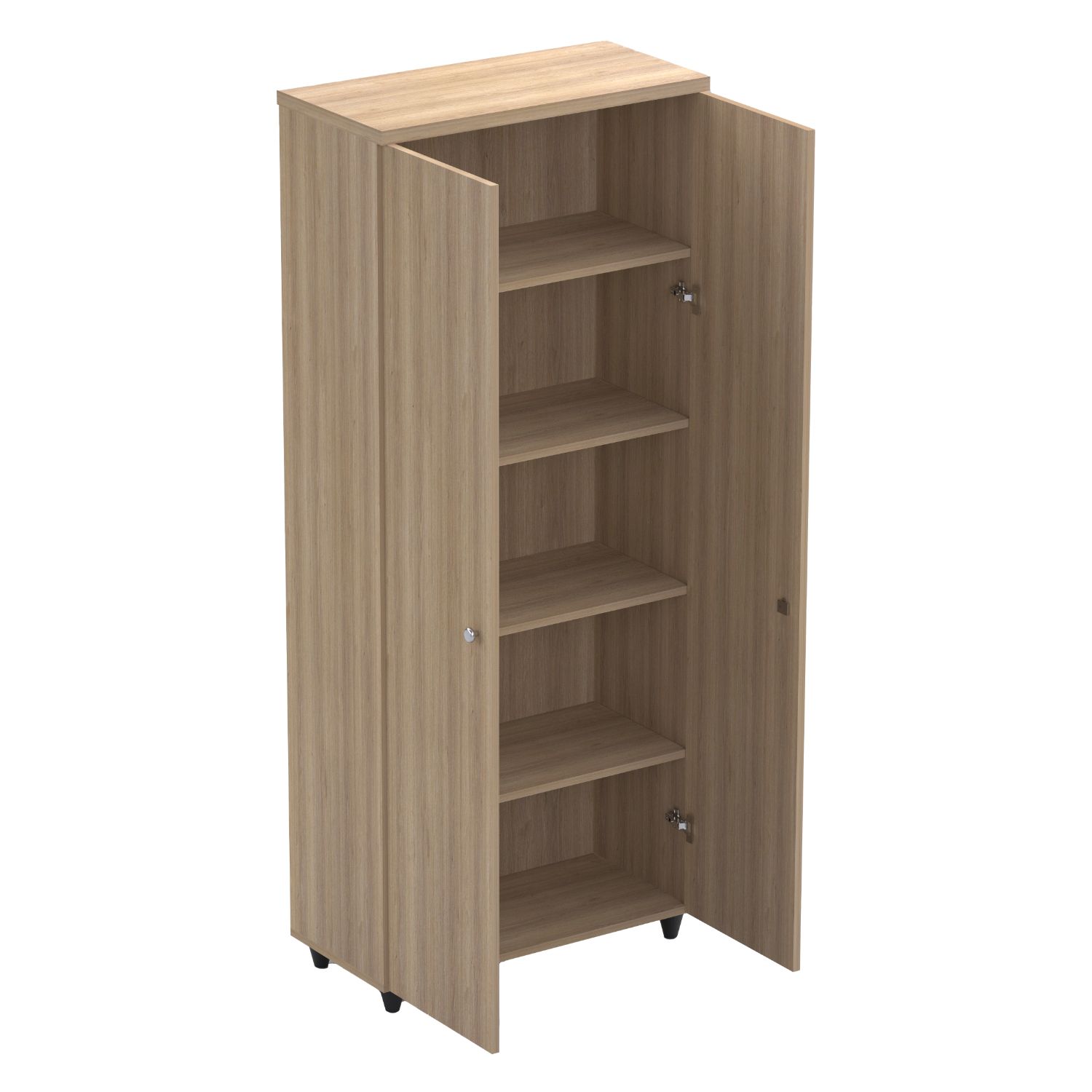 Dört Raflı Kapaklı Dolap