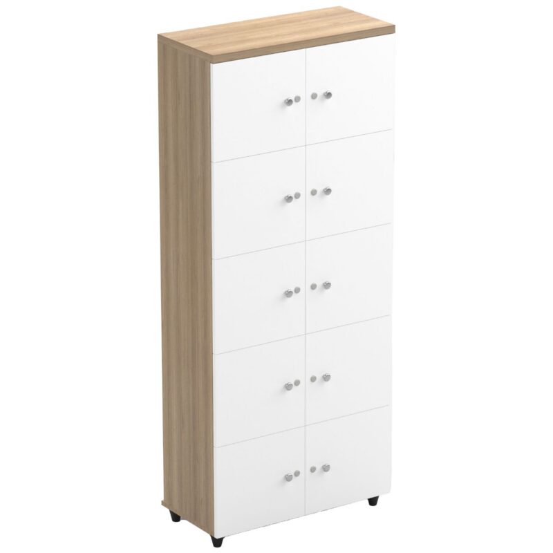 On Bölmeli Sınıf Dolabı