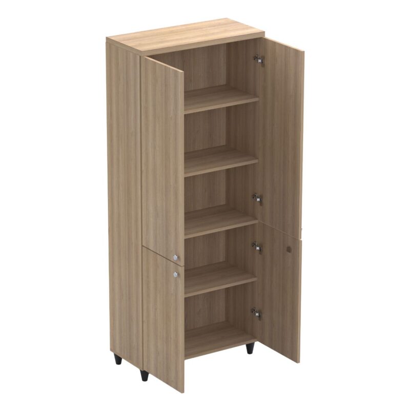 Dört Raflı Kapaklı Dolap